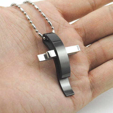 Stainless Steel Cross Pendant Necklace