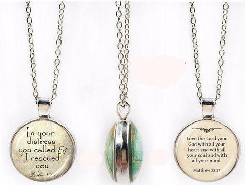 Dome Bible Verse Pendant Jewelry