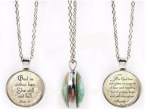 Dome Bible Verse Pendant Jewelry