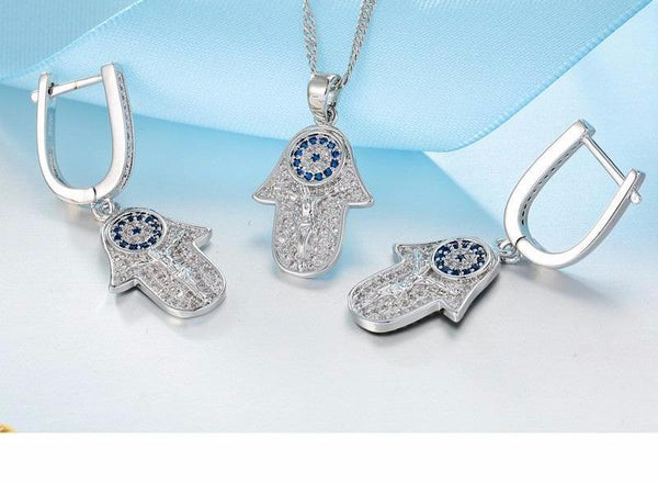 Sterling Silver Crystals Jewelry Set