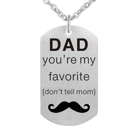 Inspirational Engraved Quotes Dog Tag Pendant