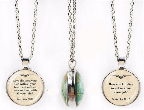 Dome Bible Verse Pendant Jewelry