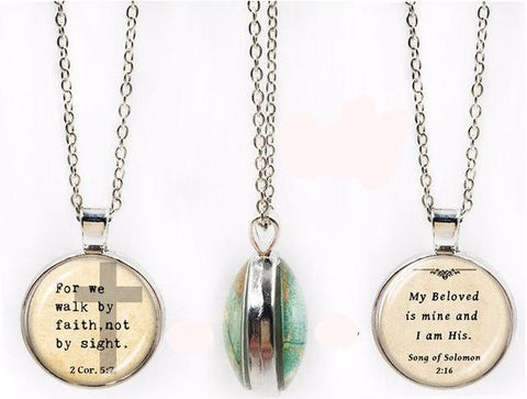 Dome Bible Verse Pendant Jewelry