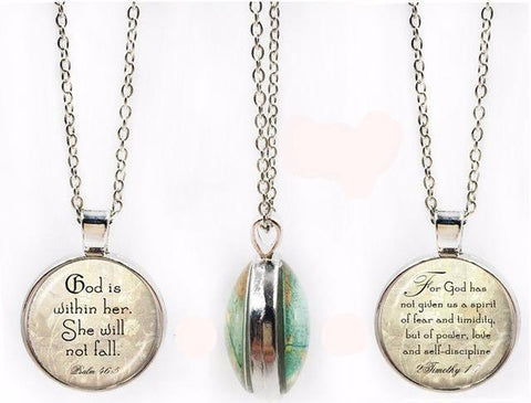Dome Bible Verse Pendant Jewelry