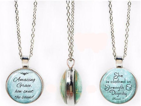 Dome Bible Verse Pendant Jewelry