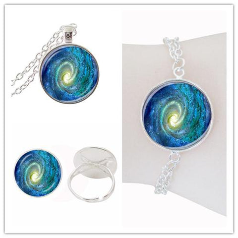 Inspiring Quote Dome Glass Jewelry Set
