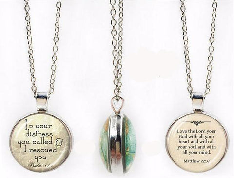Dome Bible Verse Pendant Jewelry