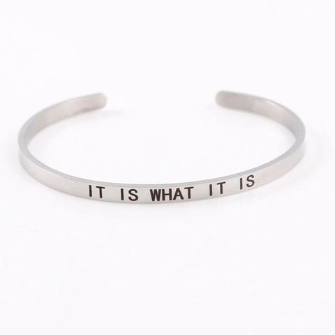 Inspirational Quote Cuff Bracelet