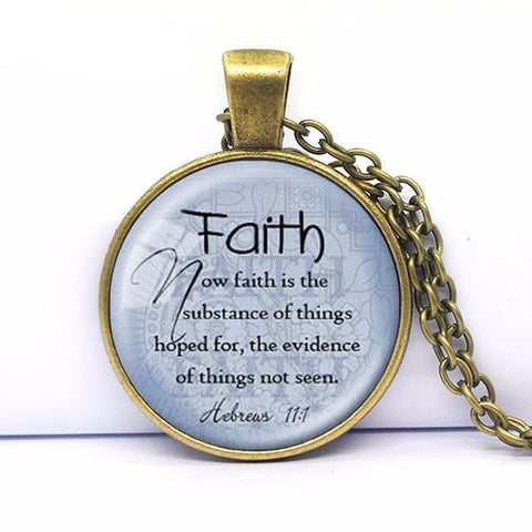 Faith Hebrews 11:1 Pendant Necklace